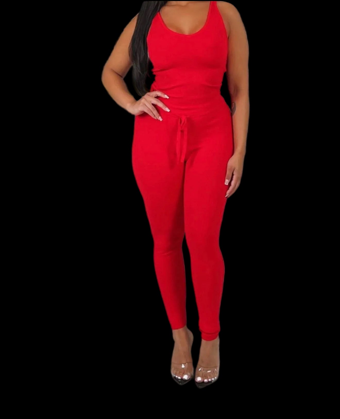 2pc Red Fitted Set