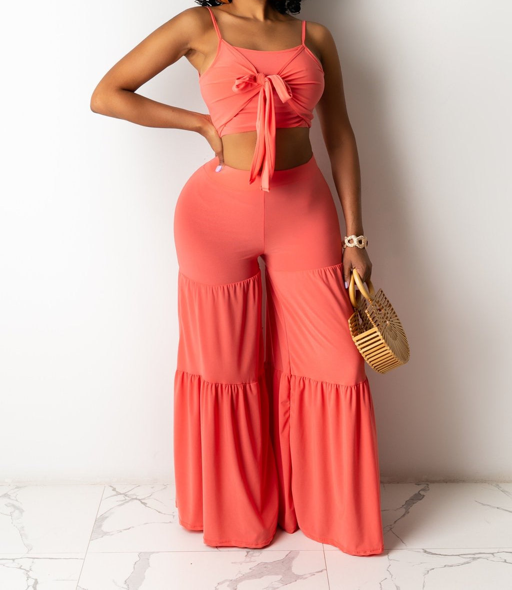 Sexy Wide Leg Pants Set