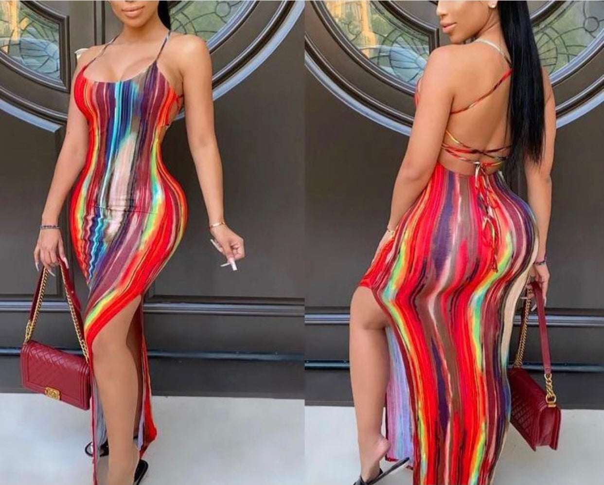 Colorful Stripe Dress